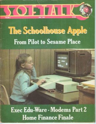 V1.09 Softalk Magazine cover, May 1981