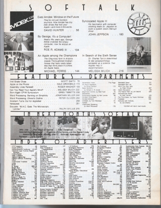 V3.10 Softalk Magazine contents, June 1983