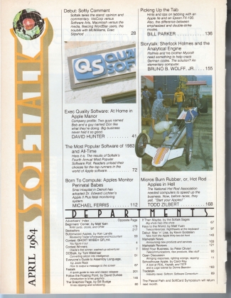 V4.08 Softalk Magazine contents 1, April 1984