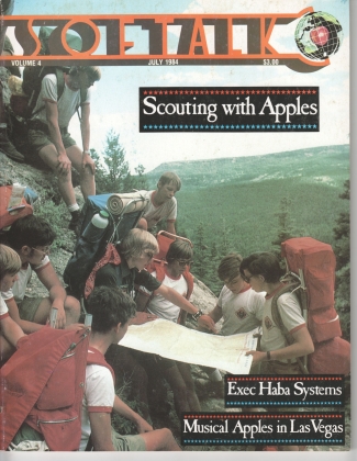 V4.11 Softalk Magazine cover, July 1984