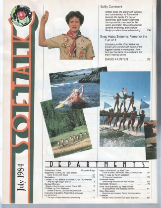 V4.11 Softalk Magazine contents 1, July 1984