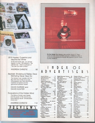 V4.12 Softalk Magazine contents 2, August 1984