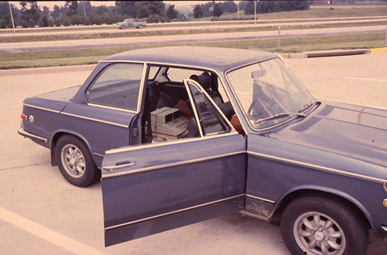 Softrek car with Apple computer 1982