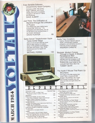 V4.07 Softalk Magazine contents 1, March 1984